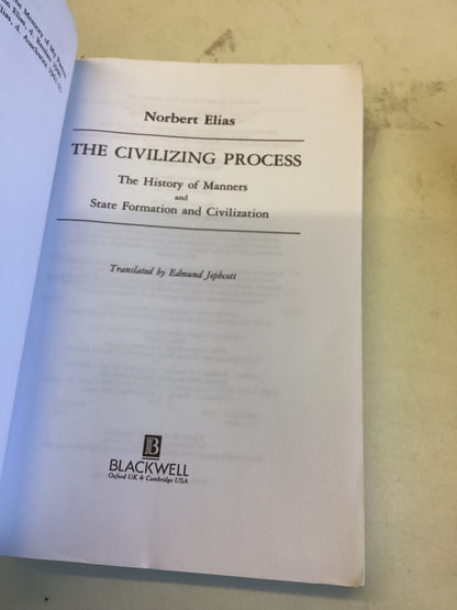 The Civilizing Process Norbert Elias