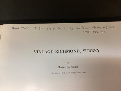 Vintage Richmond, Surrey by Mariateresa Wright