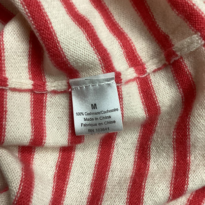 Keir J Red Stripe 100% Cashmere Jumper Size M