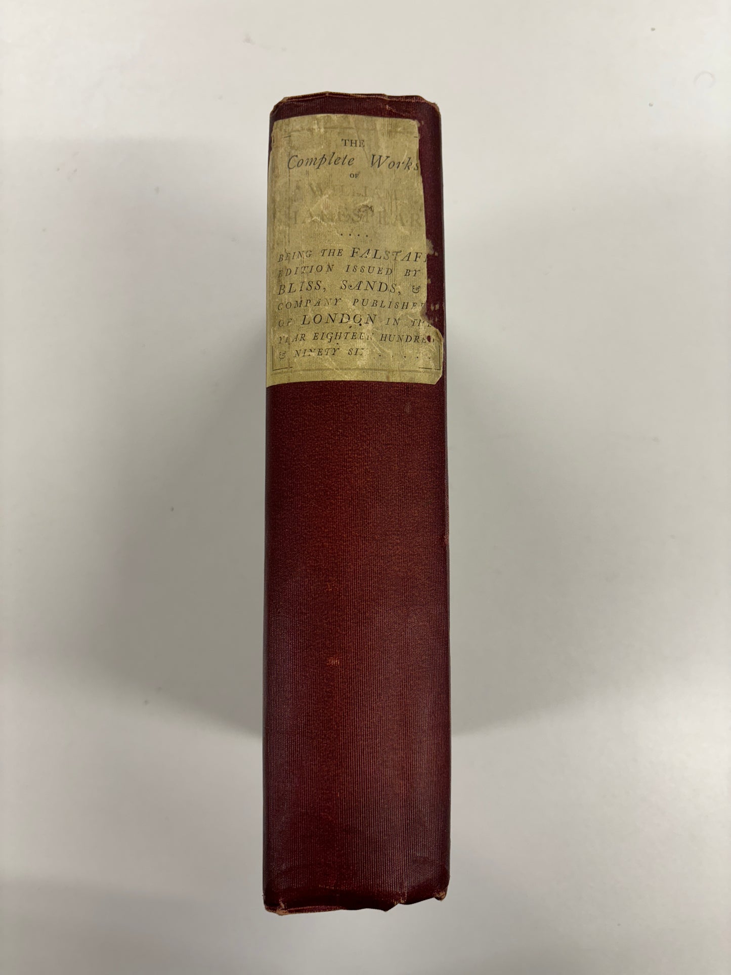 The Complete Works of William Shakespeare: Being Falstaff Edition, William Shakespeare, Bliss, Sands and Co, 1896