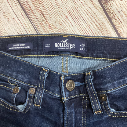 Hollister Blue Super Skinny Stretch Jeans W26 L30