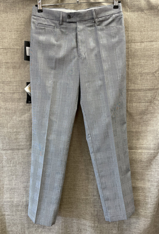 Stromberg New with Tags Grey White Checked Slim Fit Golf Trousers 33 Regular