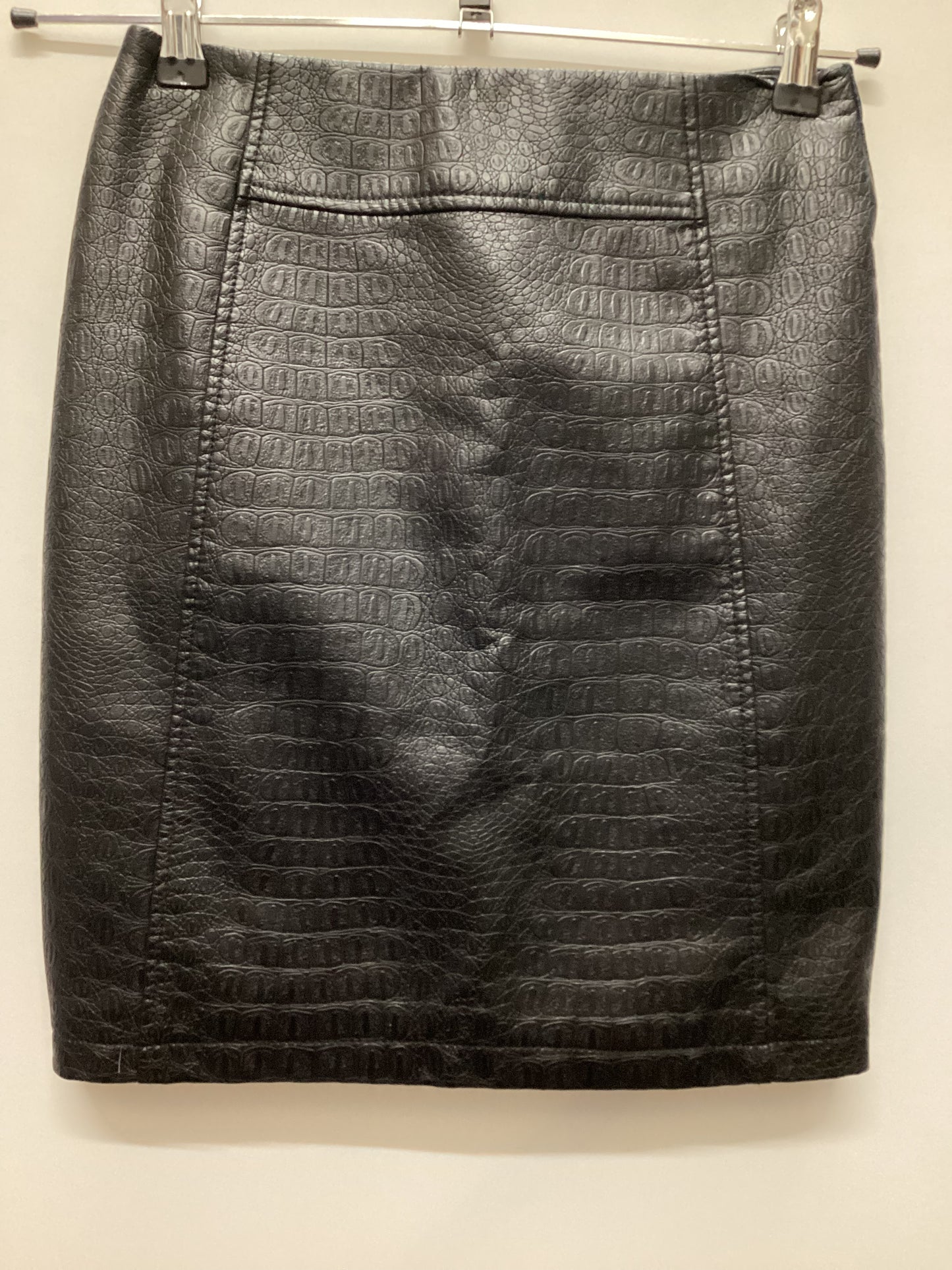 Oliver Bonas Faux Leather Black Skirt Size 6
