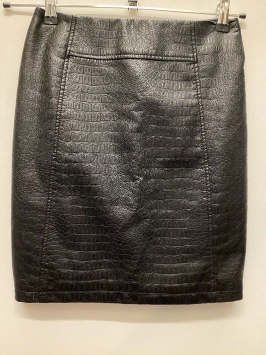Oliver Bonas Faux Leather Black Skirt Size 6