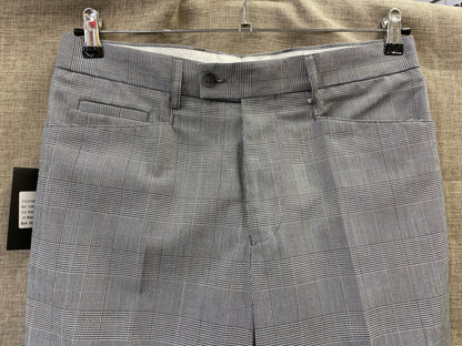 Stromberg New with Tags Grey White Checked Slim Fit Golf Trousers 33 Regular