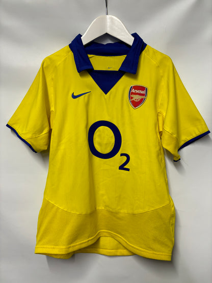 Nike Yellow and Blue Arsenal Football Jersey S