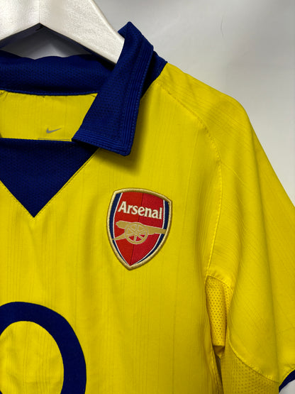 Nike Yellow and Blue Arsenal Football Jersey S