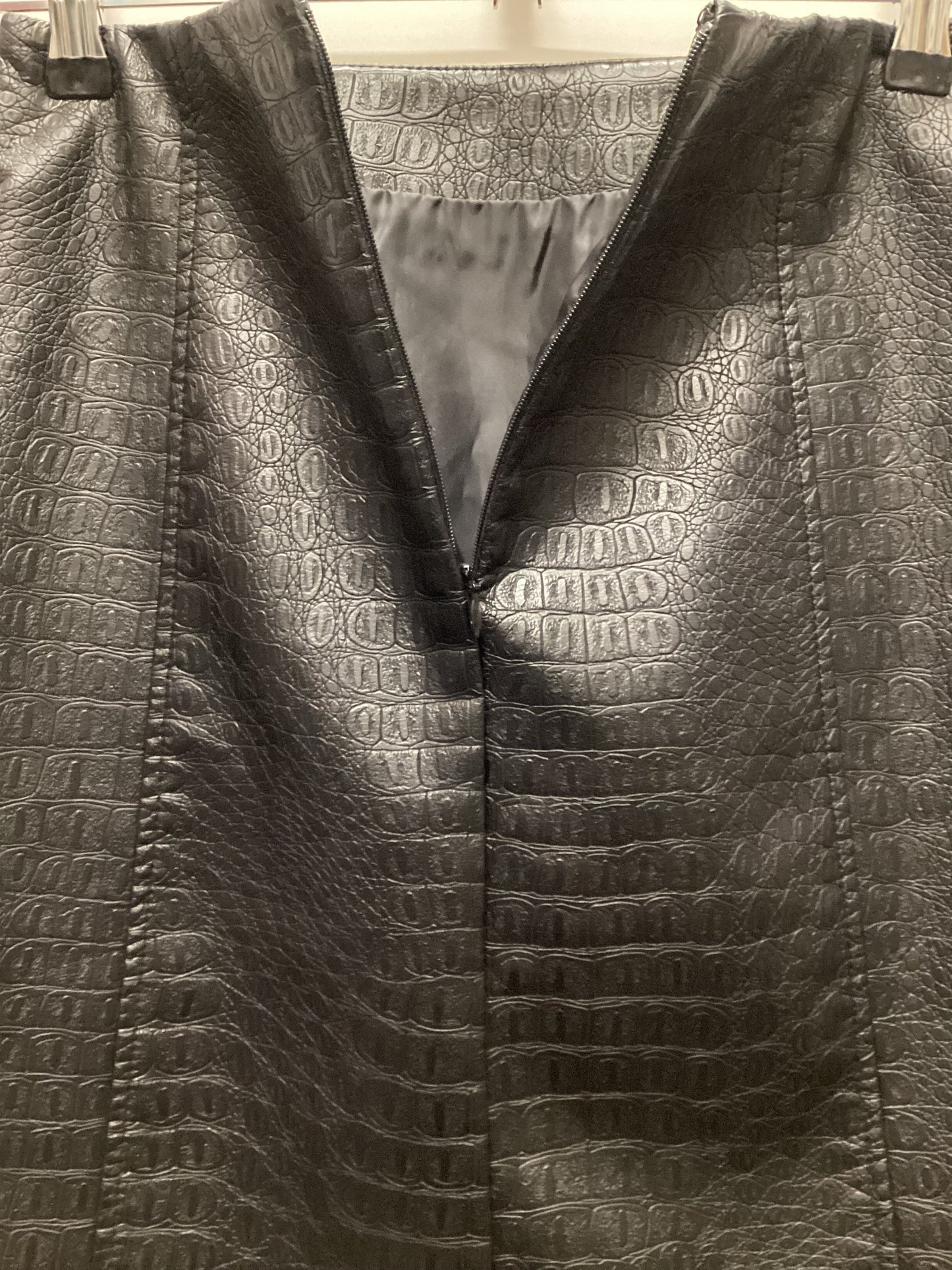 Oliver Bonas Faux Leather Black Skirt Size 6