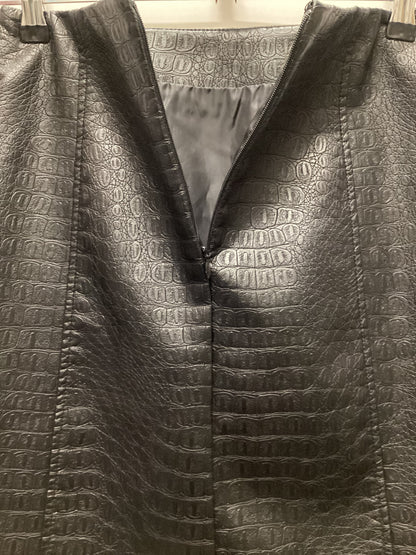 Oliver Bonas Faux Leather Black Skirt Size 6