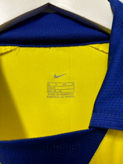 Nike Yellow and Blue Arsenal Football Jersey S