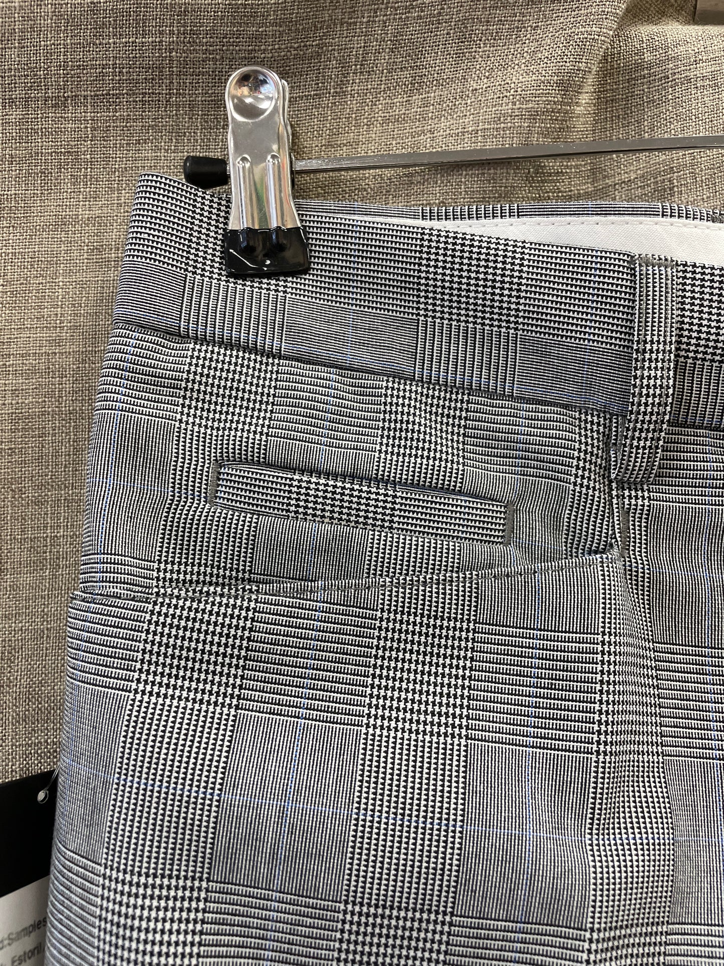 Stromberg New with Tags Grey White Checked Slim Fit Golf Trousers 33 Regular