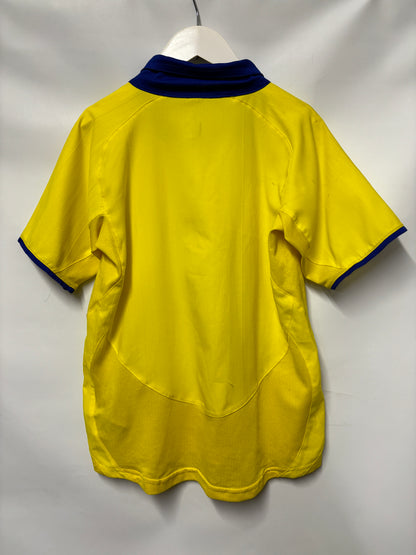 Nike Yellow and Blue Arsenal Football Jersey S