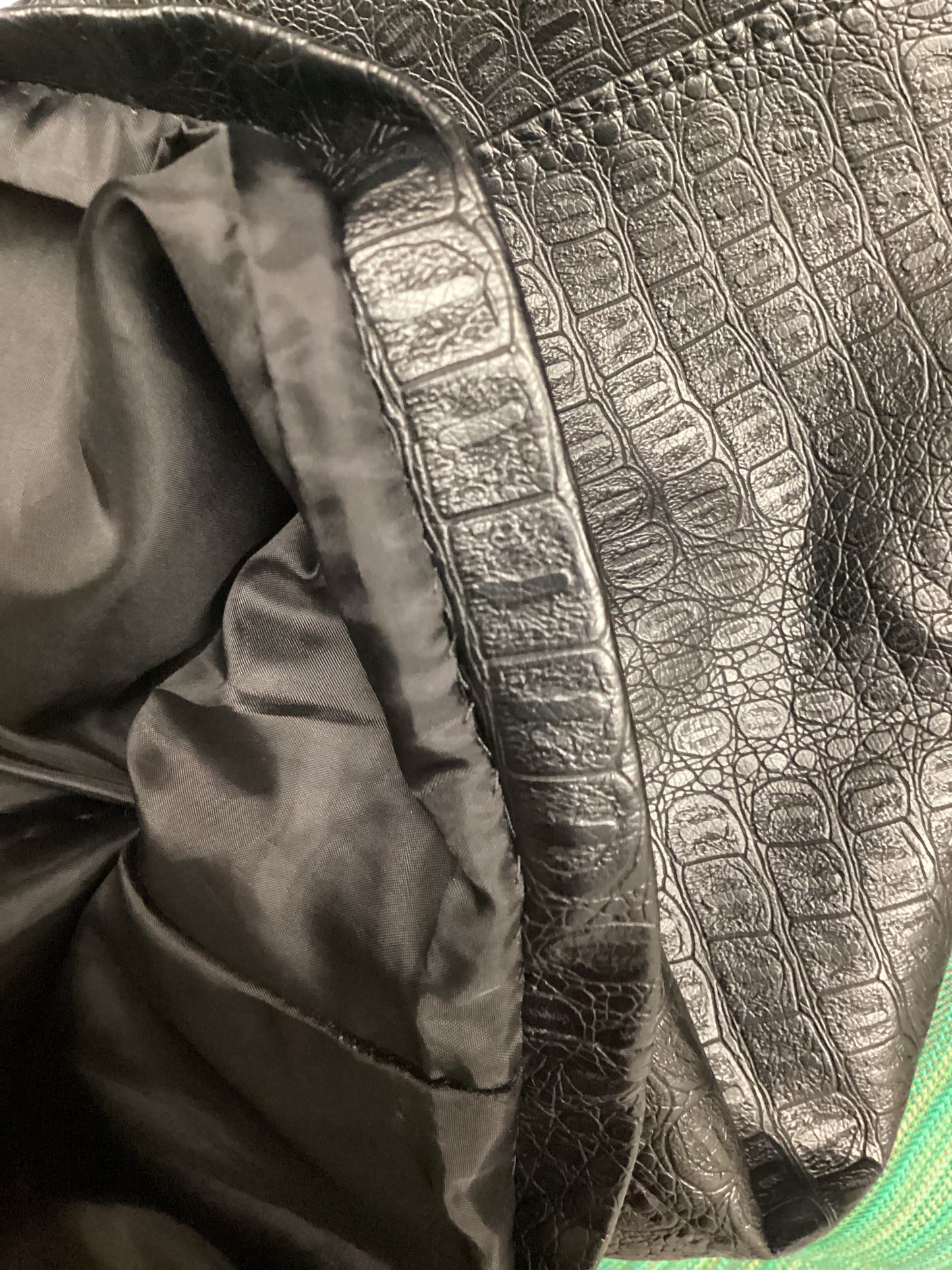 Oliver Bonas Faux Leather Black Skirt Size 6