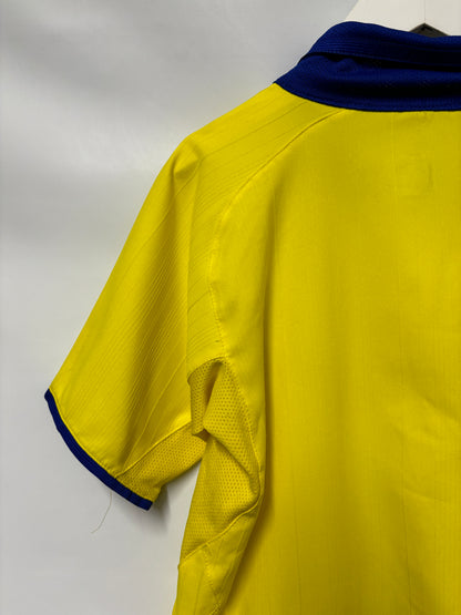 Nike Yellow and Blue Arsenal Football Jersey S