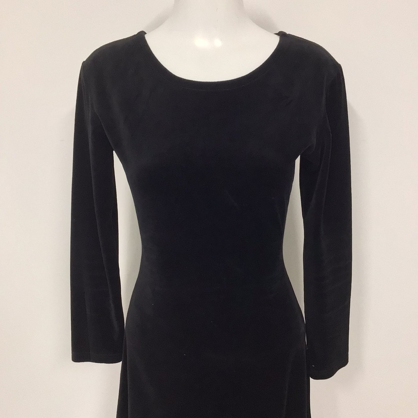 Jigsaw Black Long Velvet Dress Size S (2 on label)