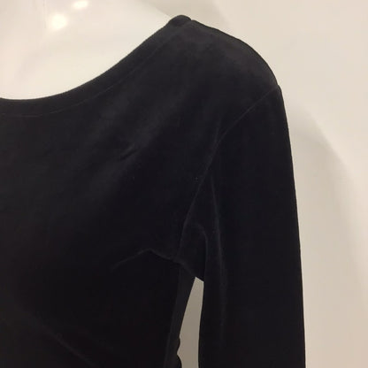 Jigsaw Black Long Velvet Dress Size S (2 on label)