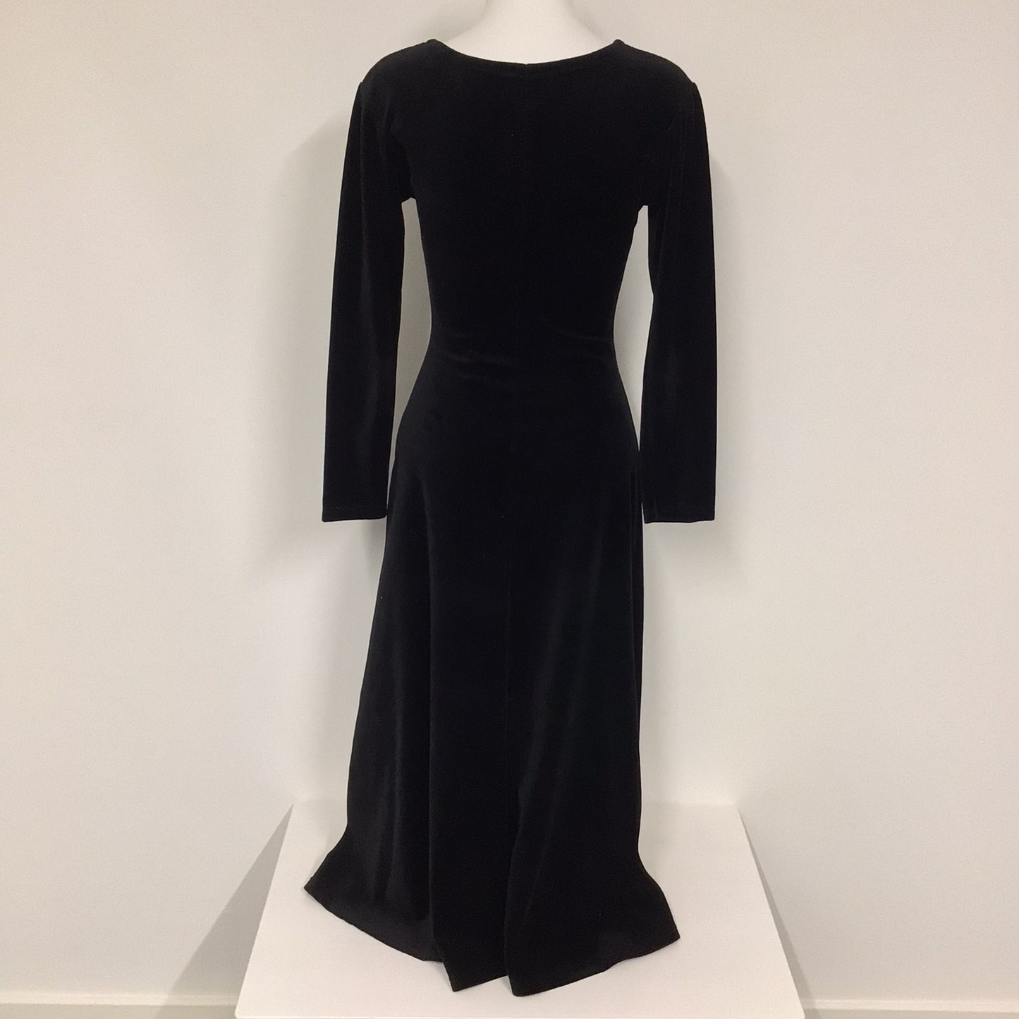 Jigsaw Black Long Velvet Dress Size S (2 on label)