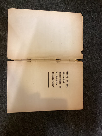 "More on the Historical Experience of Proletarian Dictatorship", The Communist Party 1956