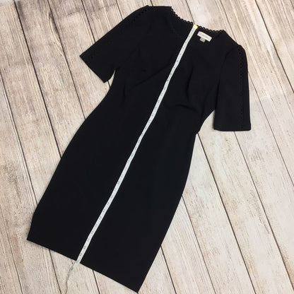 Calvin Klein Black Mini Dress w/Scallop Embroidered Detail Size 8 (4 on label)