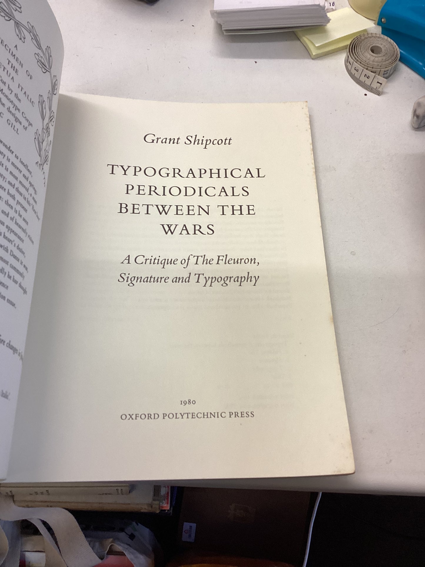 Typographical Periodicals Between The Wars A Critique of The Fleuron Signature and Typography