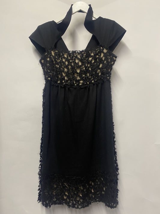 Fendi Black Wool Silk Lined Dress 44