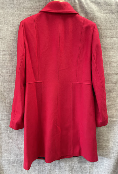 Planet New with Tags Red Wool Cashmere Blend 3/4 Coat UK 12