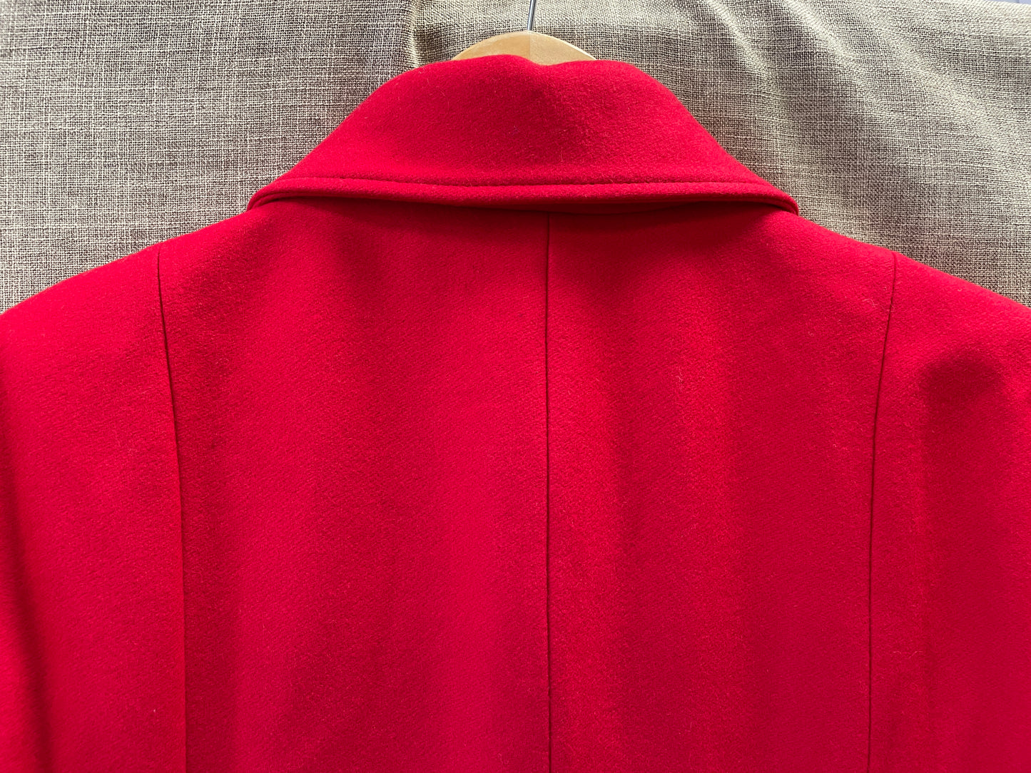 Planet New with Tags Red Wool Cashmere Blend 3/4 Coat UK 12