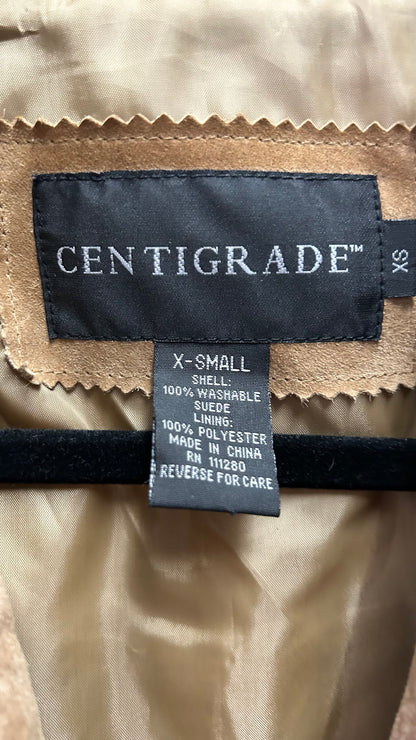 Centigrade Suede Coat, Vintage, Festival Style, Size XS (8-10)