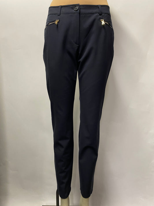 Gerry Weber Navy Blue Midrise Tailored Trousers Small