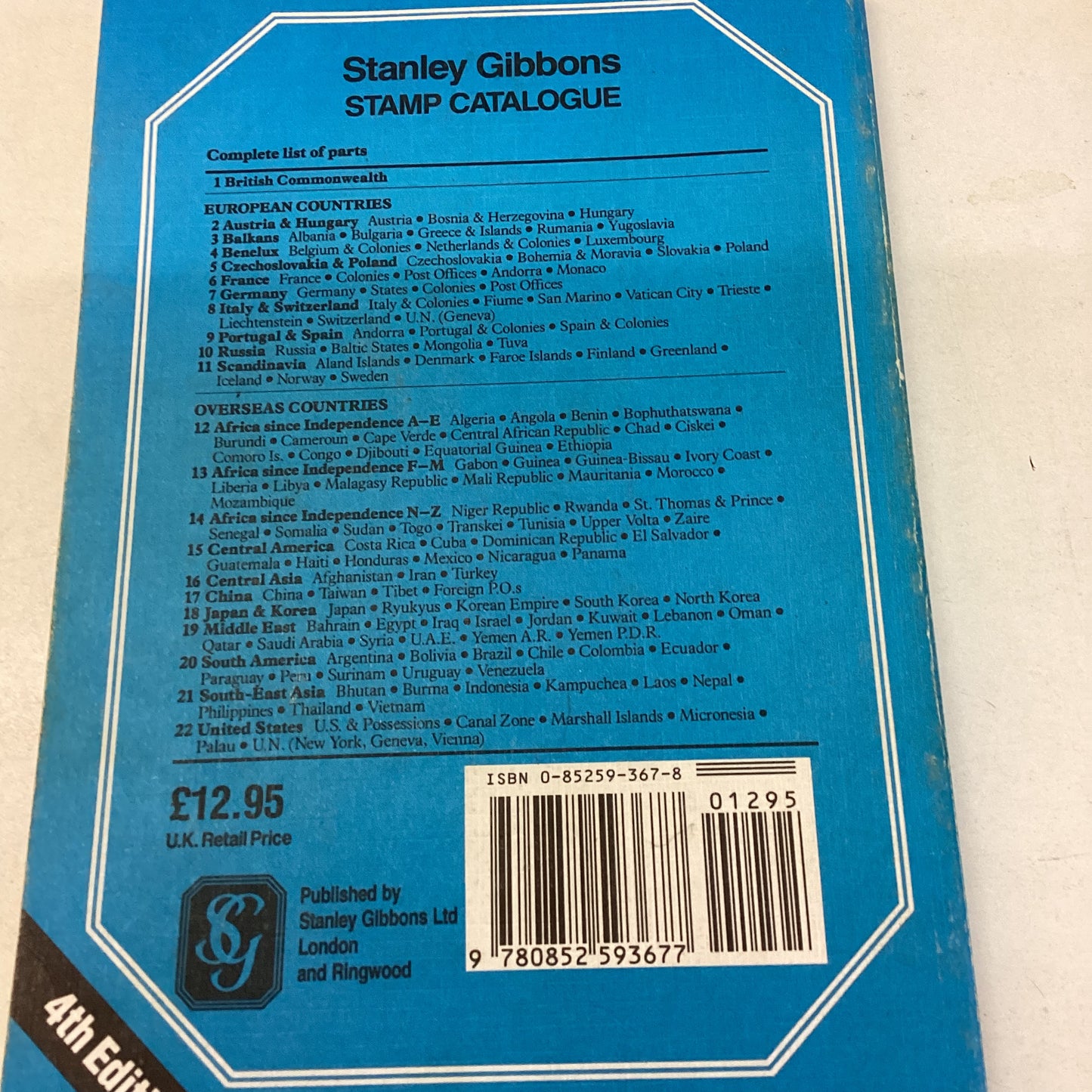 Stanley Gibbons Stamp collection Part 22 1993 United States 4th Edition