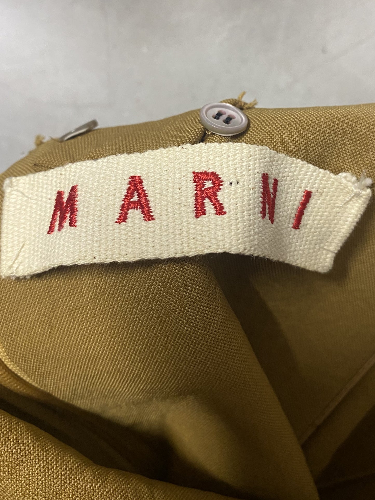 Marni Maroon Beige and Cream Cotton Tunic Dress 40
