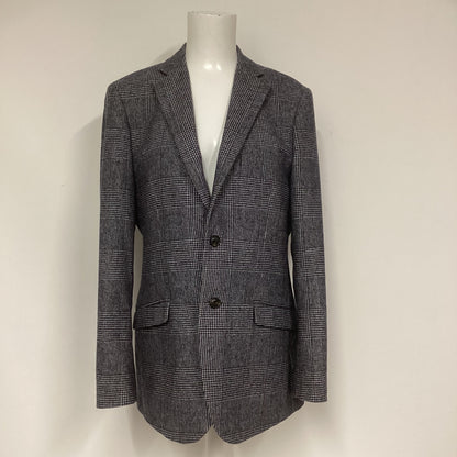 Dobell Grey Checked Wool Blazer Size 40R