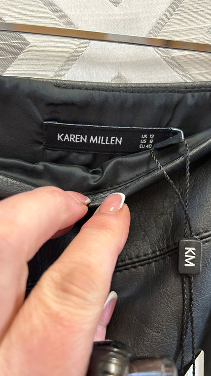 Karen Millen BNWT Faux Leather  Pencil Skirt size 12