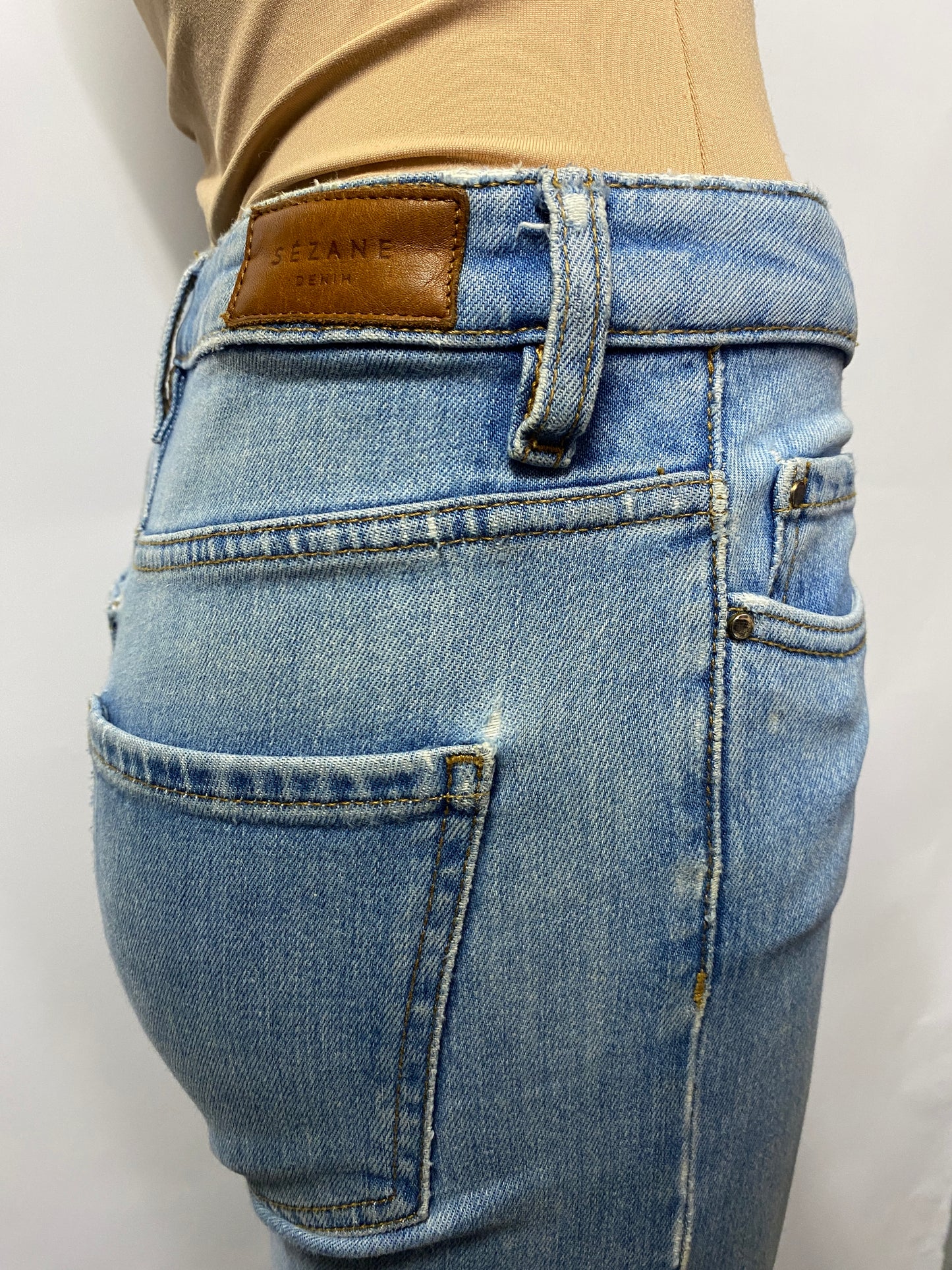 Sezane Light Blue Wash Skinny Jeans 24