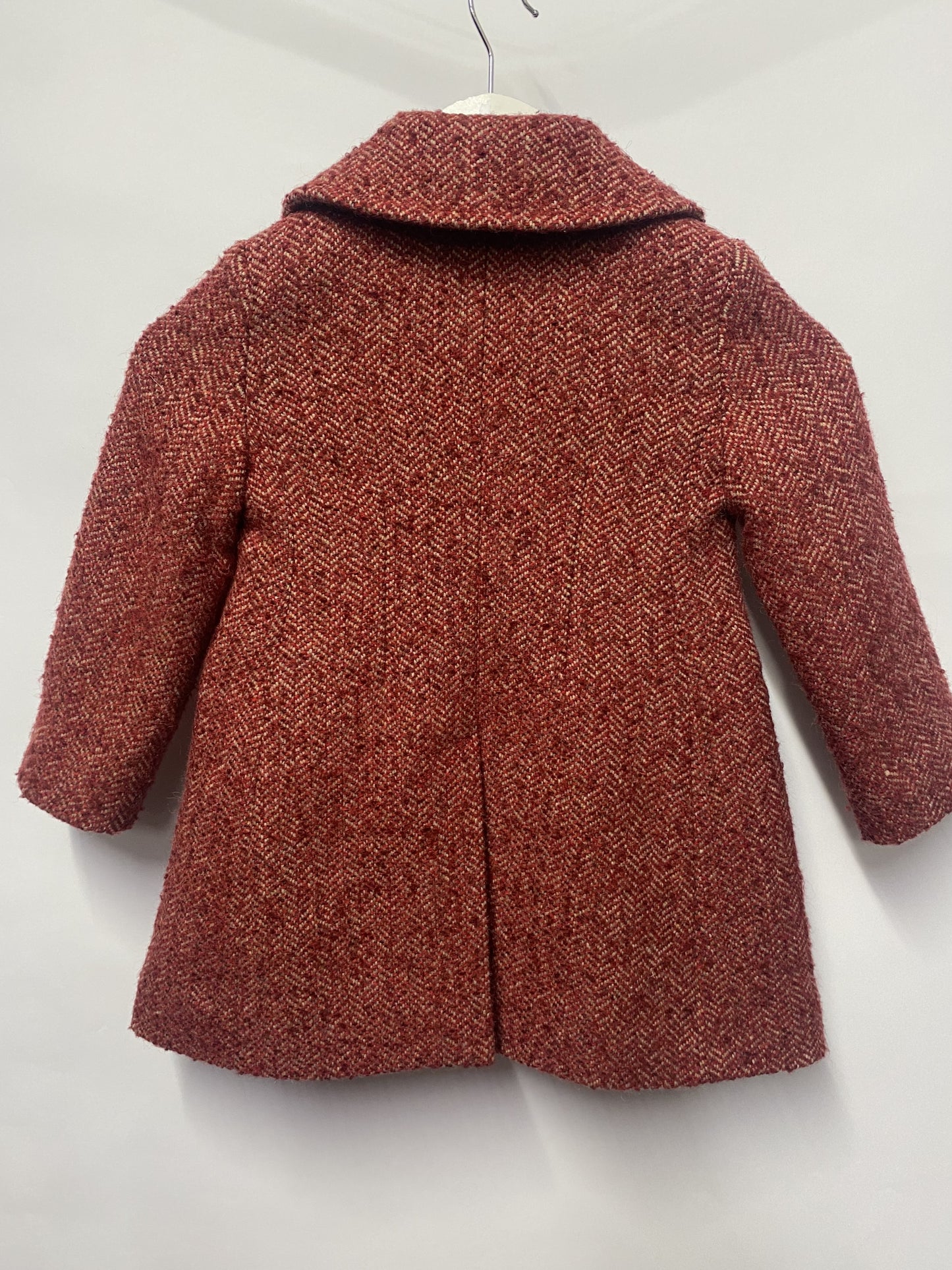 Dolce & Gabbana Red Tweed Wool Blend double Breasted Jacket 4 Yrs