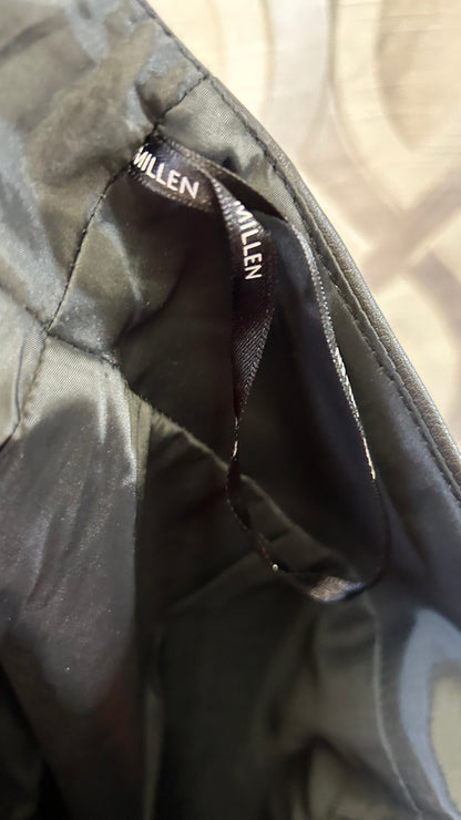 Karen Millen BNWT Black Faux Leather  Pencil Skirt size 12
