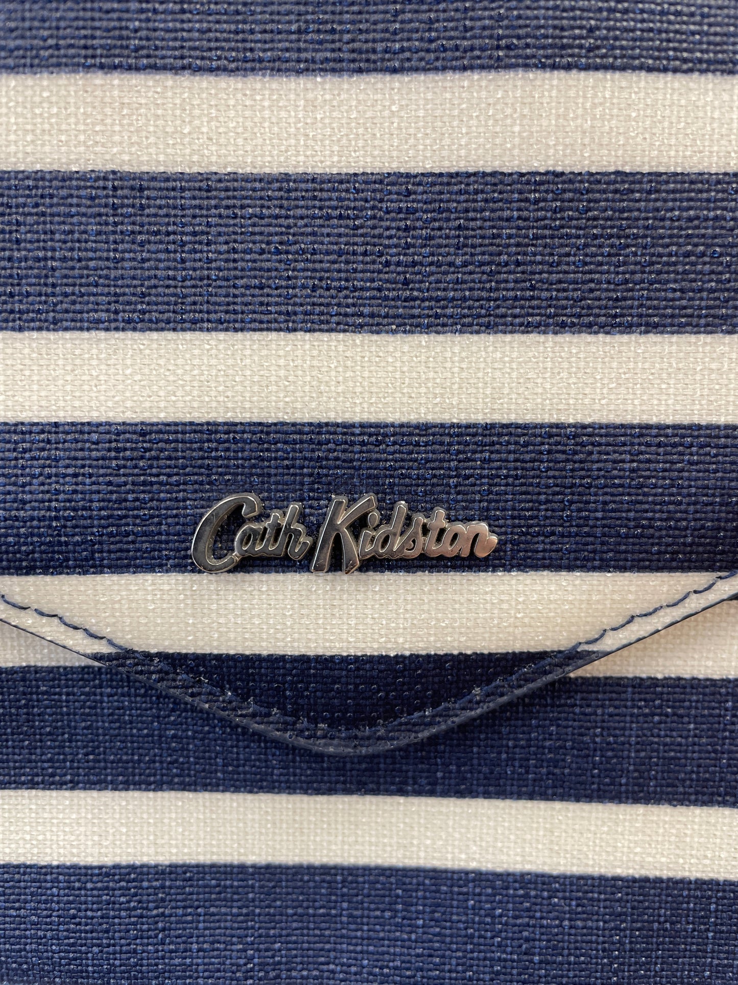 Cath Kidston Navy & White Stripe Oilcloth Shoulder Cross Body Bag