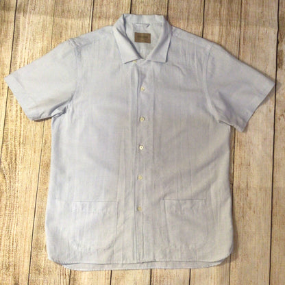 Unfeigned Light Blue Stripe Short Sleeve Shirt Size M