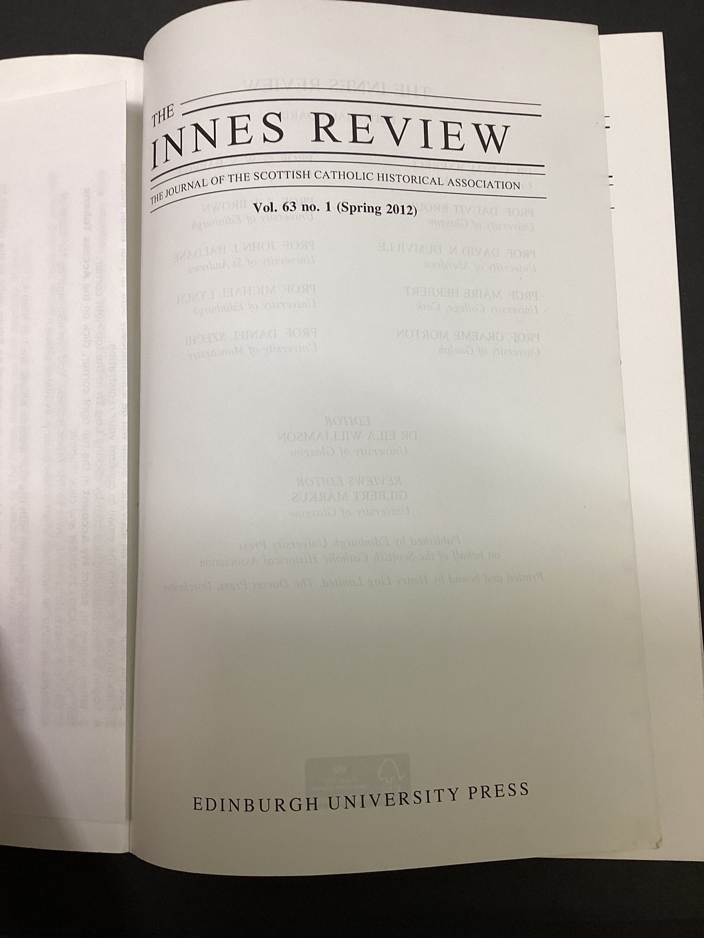 Innes Review – Volume 63, Issue 1