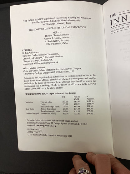 Innes Review – Volume 63, Issue 1