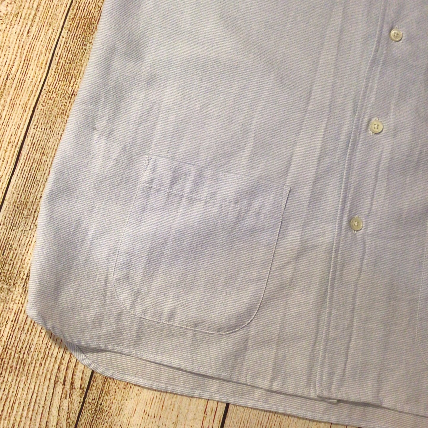 Unfeigned Light Blue Stripe Short Sleeve Shirt Size M