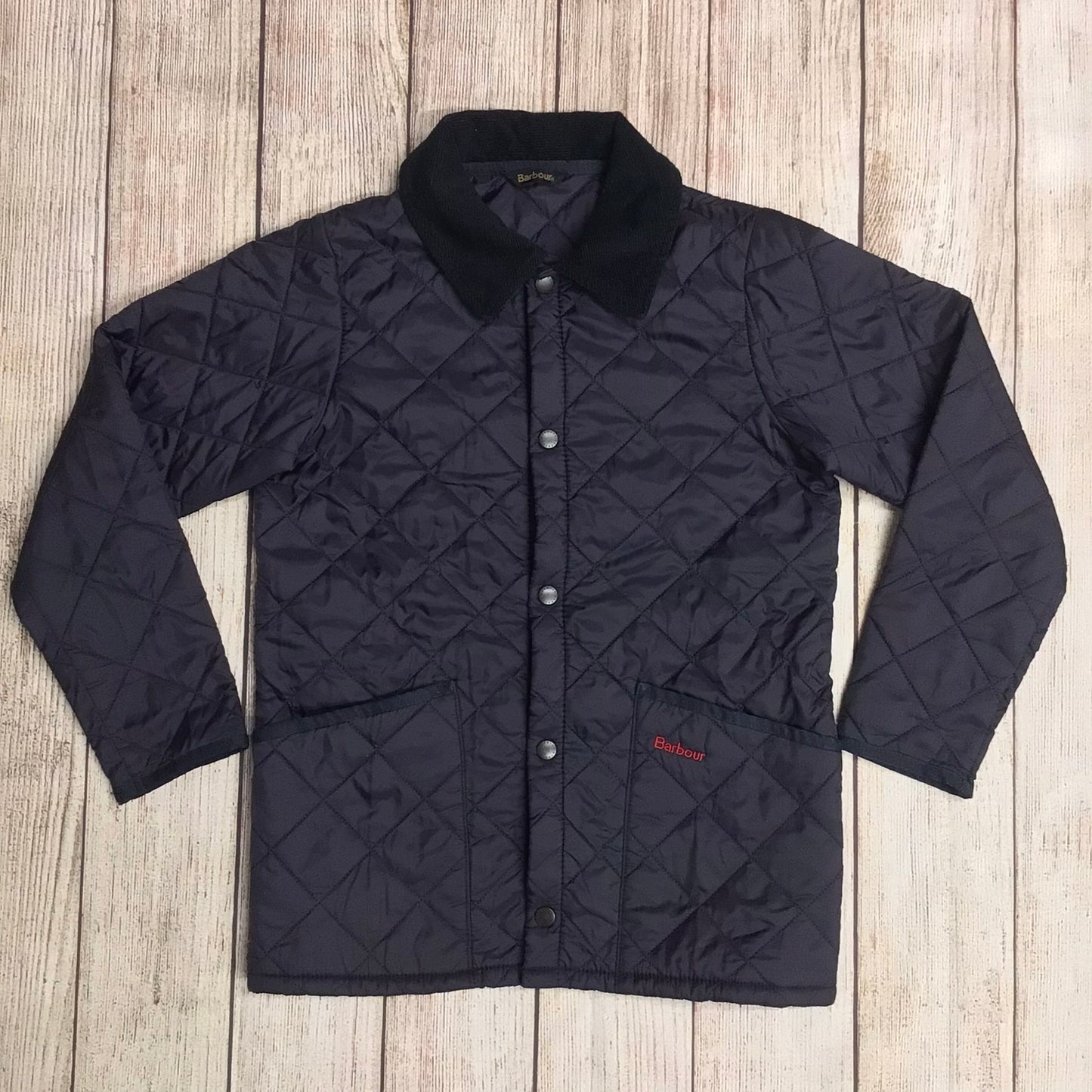 Barbour Liddesdale Quilted Navy Blue Jacket Kids Size M (approx. 8-9yrs)