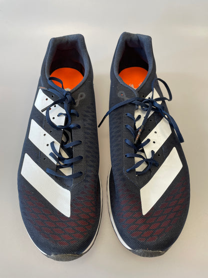 Adidas Adizero Navy, White & Orange Cross Country Running Shoes Spikes UK 9