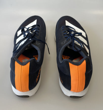 Adidas Adizero Navy, White & Orange Cross Country Running Shoes Spikes UK 9