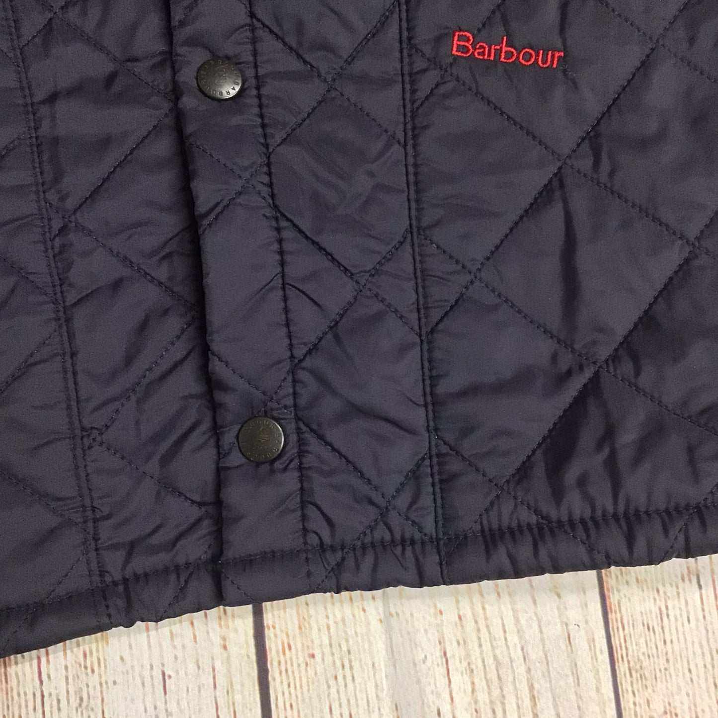 Barbour Liddesdale Quilted Navy Blue Jacket Kids Size M (approx. 8-9yrs)