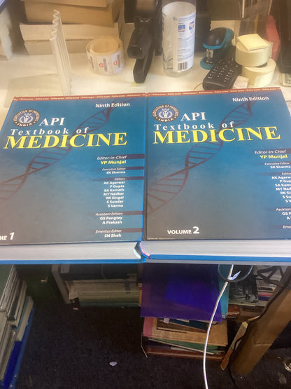 API Textbook of Medicine Ninth Edition Vol 1 and 2 Editor In Chief YP Munjal