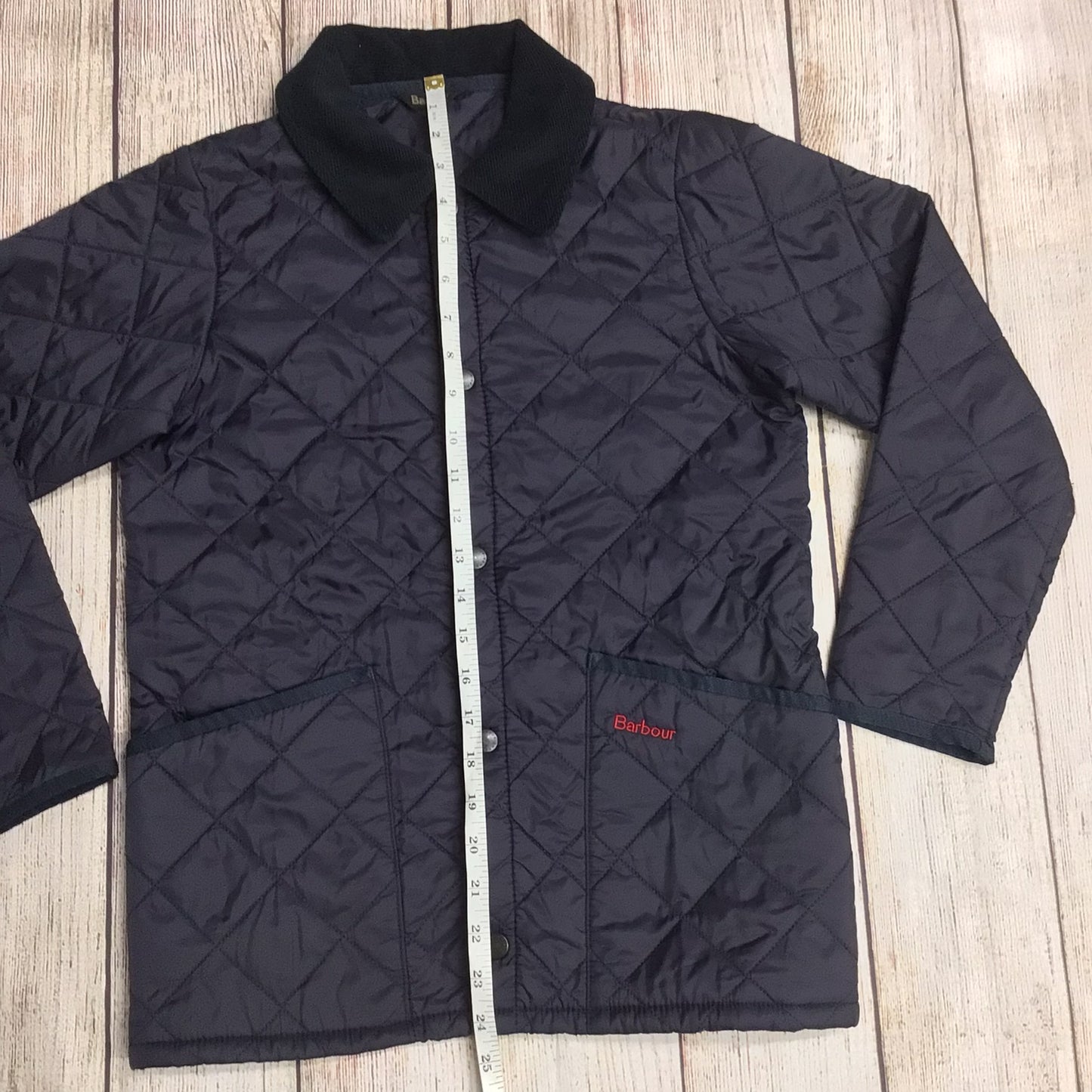 Barbour Liddesdale Quilted Navy Blue Jacket Kids Size M (approx. 8-9yrs)