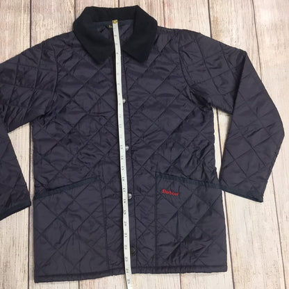 Barbour Liddesdale Quilted Navy Blue Jacket Kids Size M (approx. 8-9yrs)