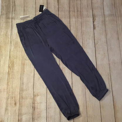 BNWT Skin Worldwide Flatiron Blue Grey Silk Blend Pyjama Trousers Size S (1 on label)