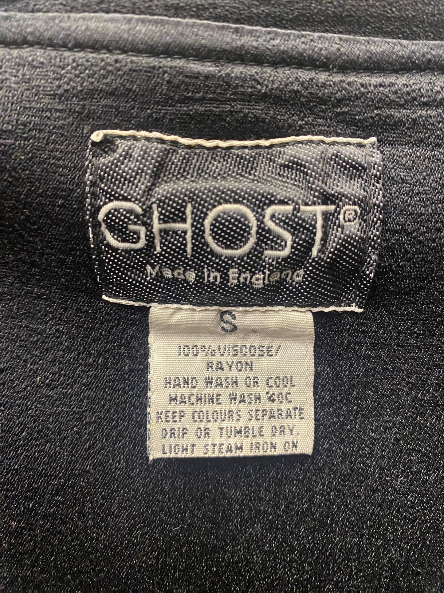 Ghost Black Deep V-Neck Blouse Blazer Small